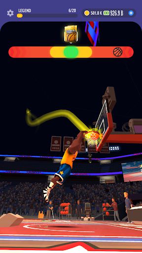 Spectacular slam dunks in Basketball Legends Tycoon