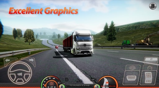 Truck driving game with modded money