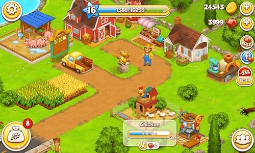 Farm Town: Happy village MOD unlimited money