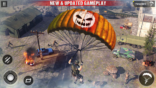 Dramatic parachute shooting game