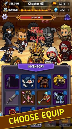 Bản MOD vô hạn tiền Tap Hero Clicker
