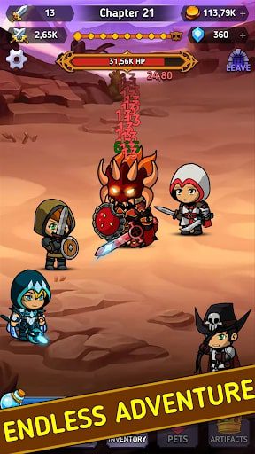 Bản MOD mana Tap Hero Clicker