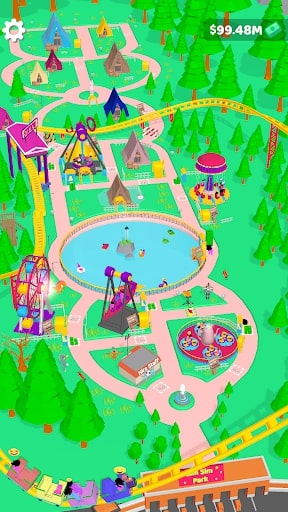 Sim Sim: Arcade idle Theme Park at ApkUnlimit