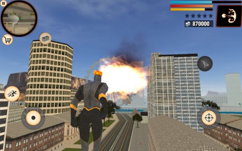Flame Hero emits fire