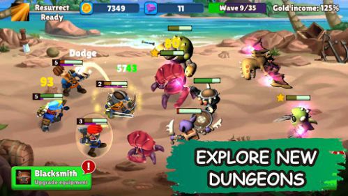 Monster elimination journey in Idle Warrior Tales