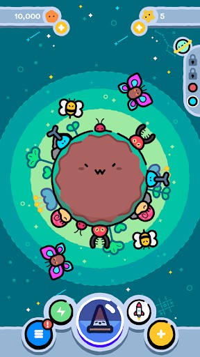 Planet-building simulation game