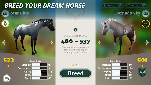 Mythical horse racing game