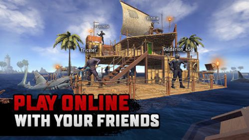 Raft Survival Multiplayer shark kill