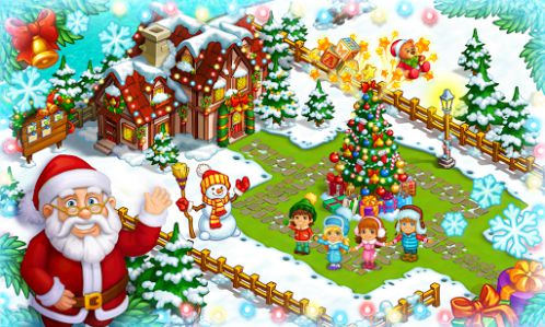 Christmas Season with Farm Snow