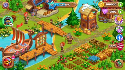 Grow your economy in Vikings and Dragon Island Farm