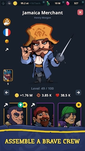 Idle Pirates unlimited crystals MOD