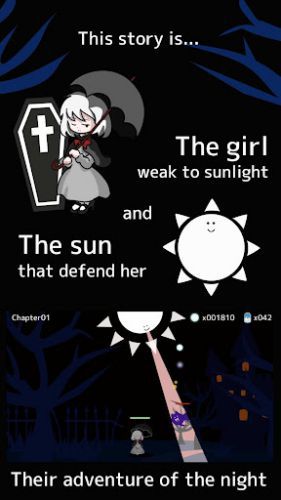 Sun and dark girl puzzle game