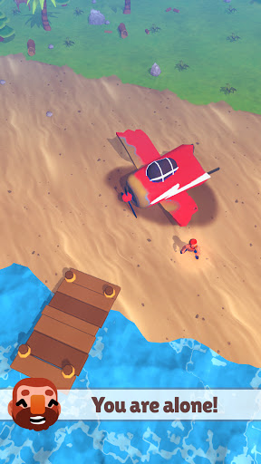 Experience survival gameplay on a deserted island