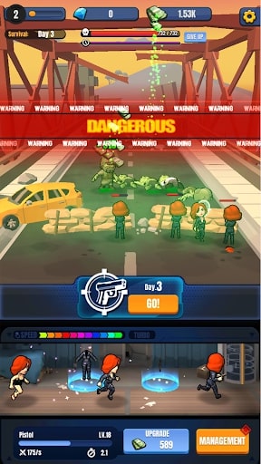 Idle Zombie Shooting MOD Unlimited Money