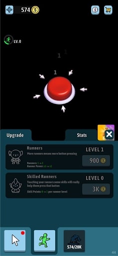 Idle Green button: Money clicker MOD
