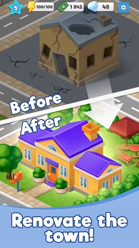 Town development game