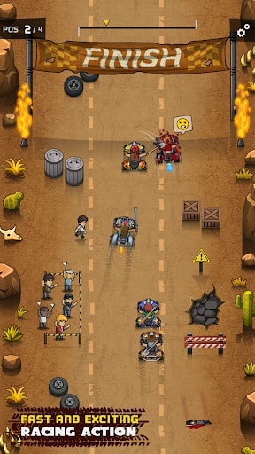 Rude Racers MOD Unlimited Fuel