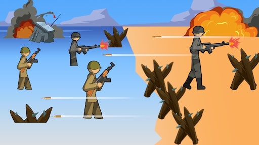 Stickman WW2 взлом на много денег