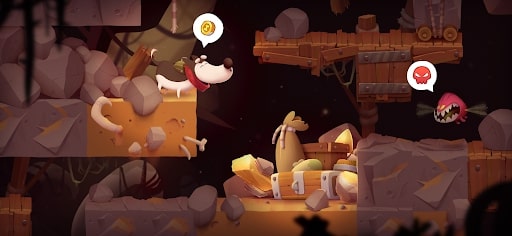 Adventure exploration game with Diggy the dog