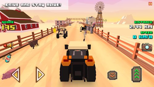 Blocky Farm Racing farm harvesting