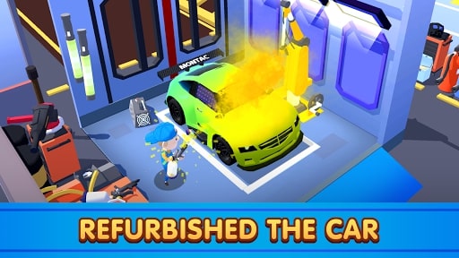 Car repair shop simulation game