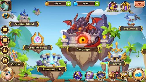 Idle Heroes modificado con dinero