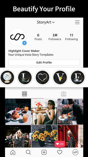 Herramienta de diseño de historias para Instagram