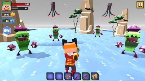 Minecraft blocky shooting game