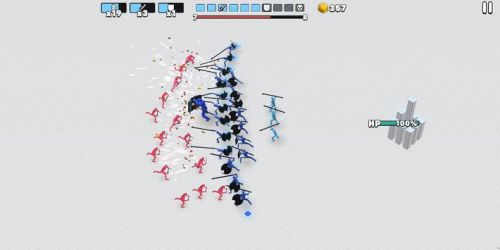 Real Time y Shields juego de defensa de stickman