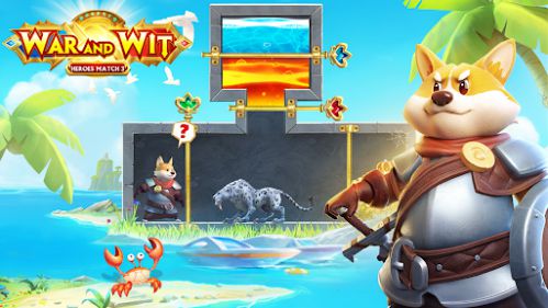 War and Wit Heroes Match 3 puzzle game