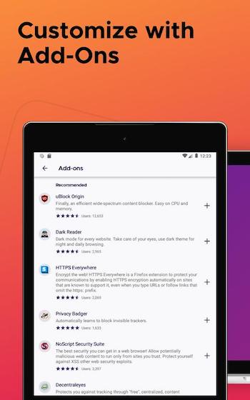 Firefox Browser mod bloquea anuncios