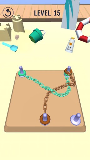El juego de rompecabezas de cuerda 3D
